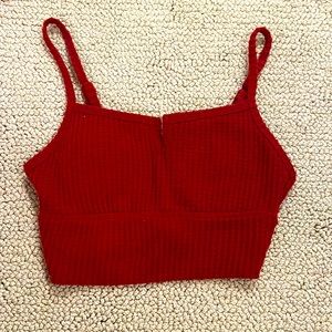 Red crop top